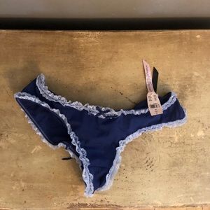 NWT Victoria Secret panty size small, blue